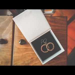 Wooden hoop earrings
